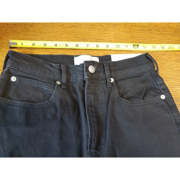 NEW Everlane Jeans 25 "The Way High Jean" Black Womens ORGANIC Straight - Picture 10 of 13